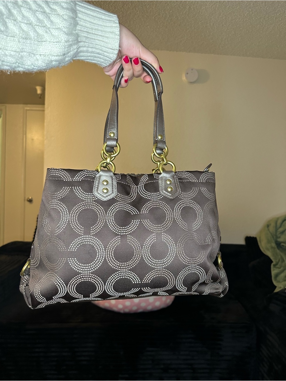Coach Ashley Dotted Op Art shoulder bag - Picture 3 of 6